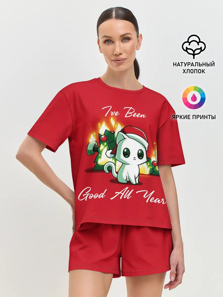 Женская пижама с шортами / Ive been good all year