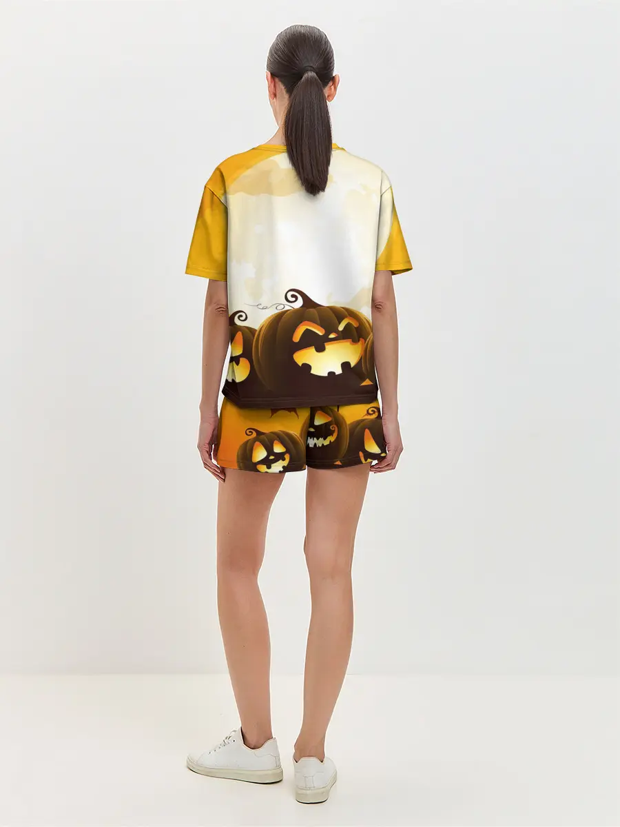 Женская пижама с шортами / Тыквы