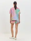Женская пижама с шортами / Нежные цвета геометрии