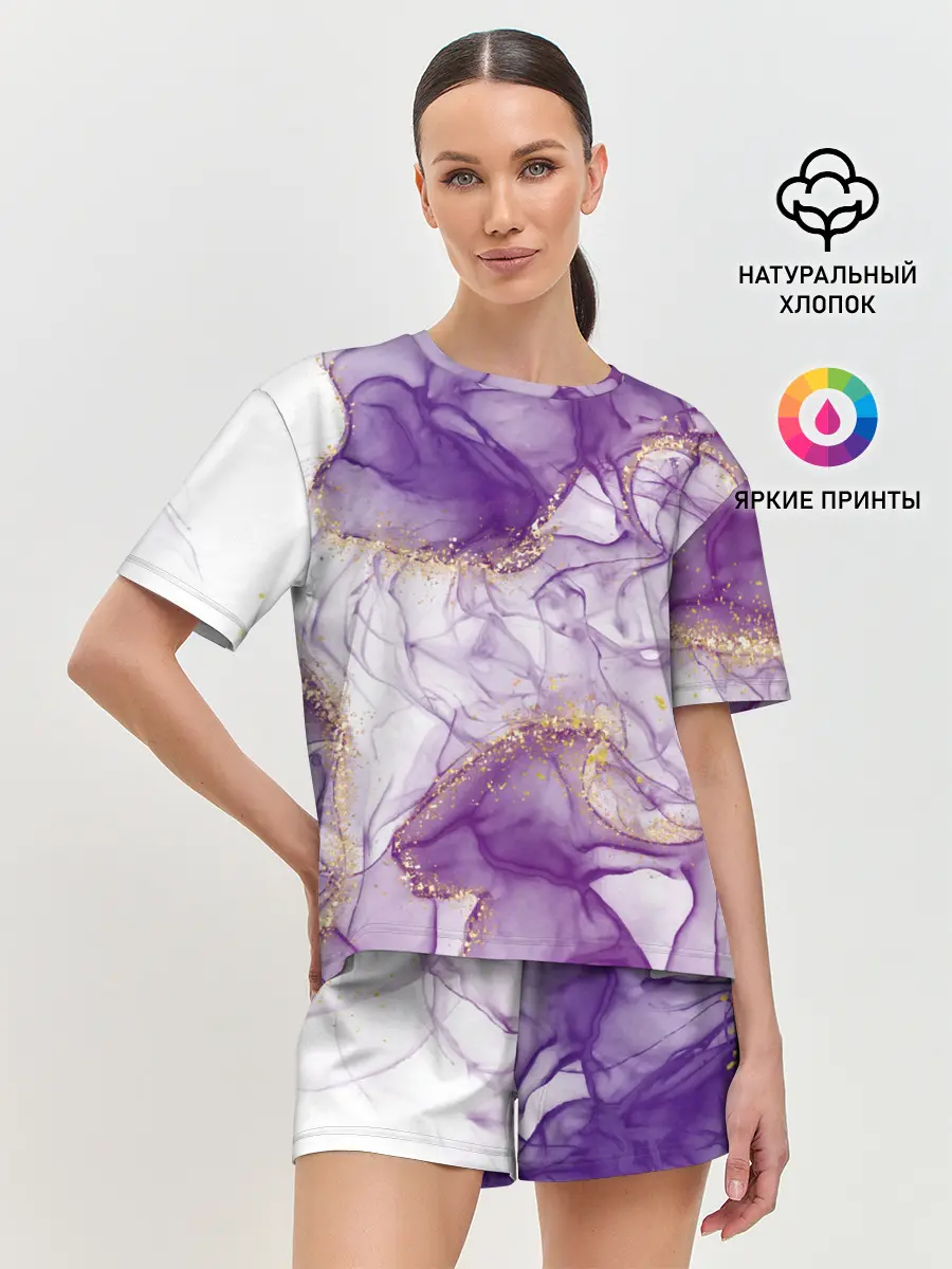 Женская пижама с шортами / Краски