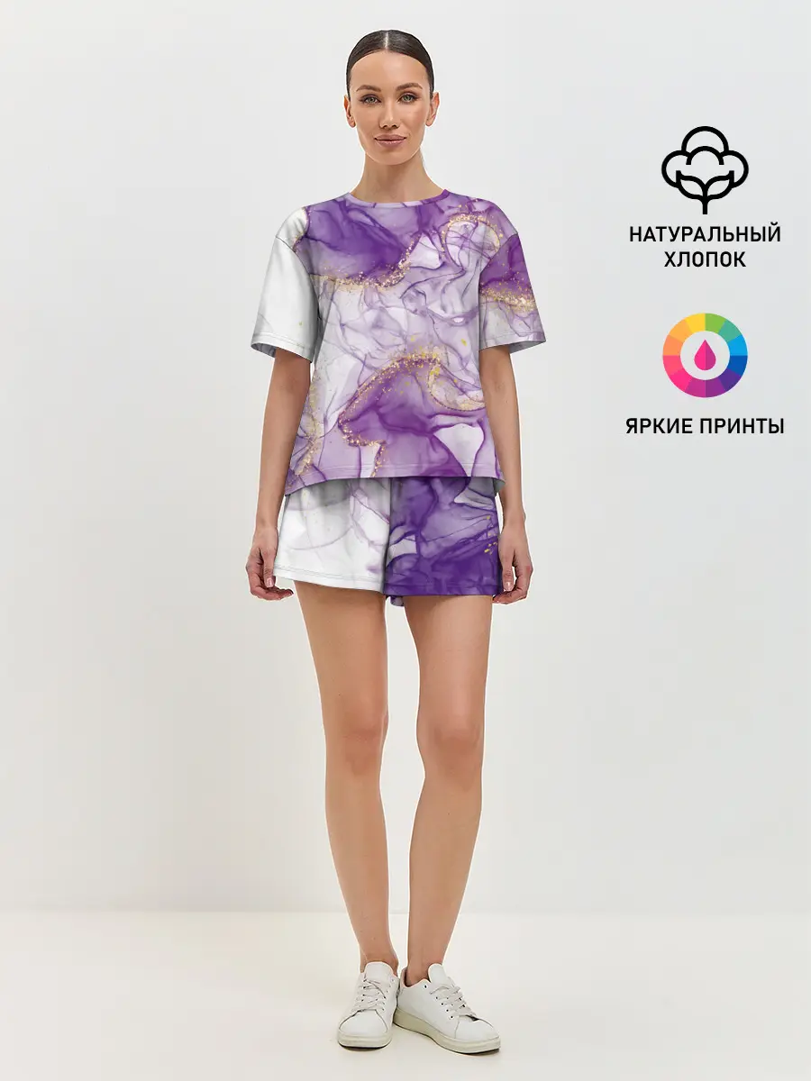 Женская пижама с шортами / Краски