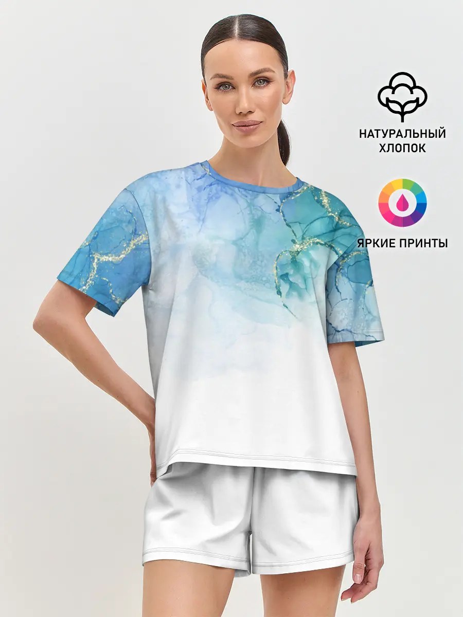 Женская пижама с шортами / Краски