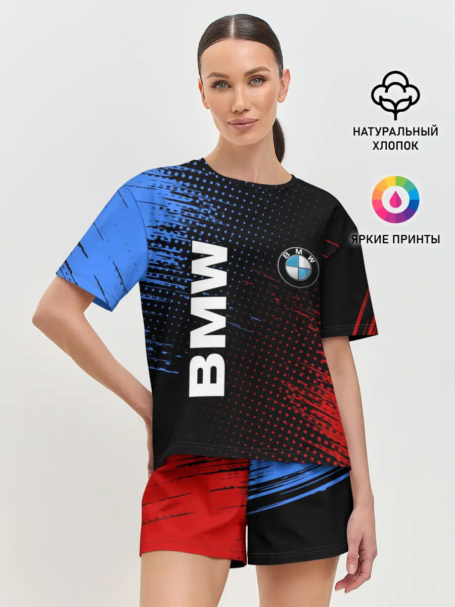 Женская пижама с шортами / BMW / ТЕКСТУРА