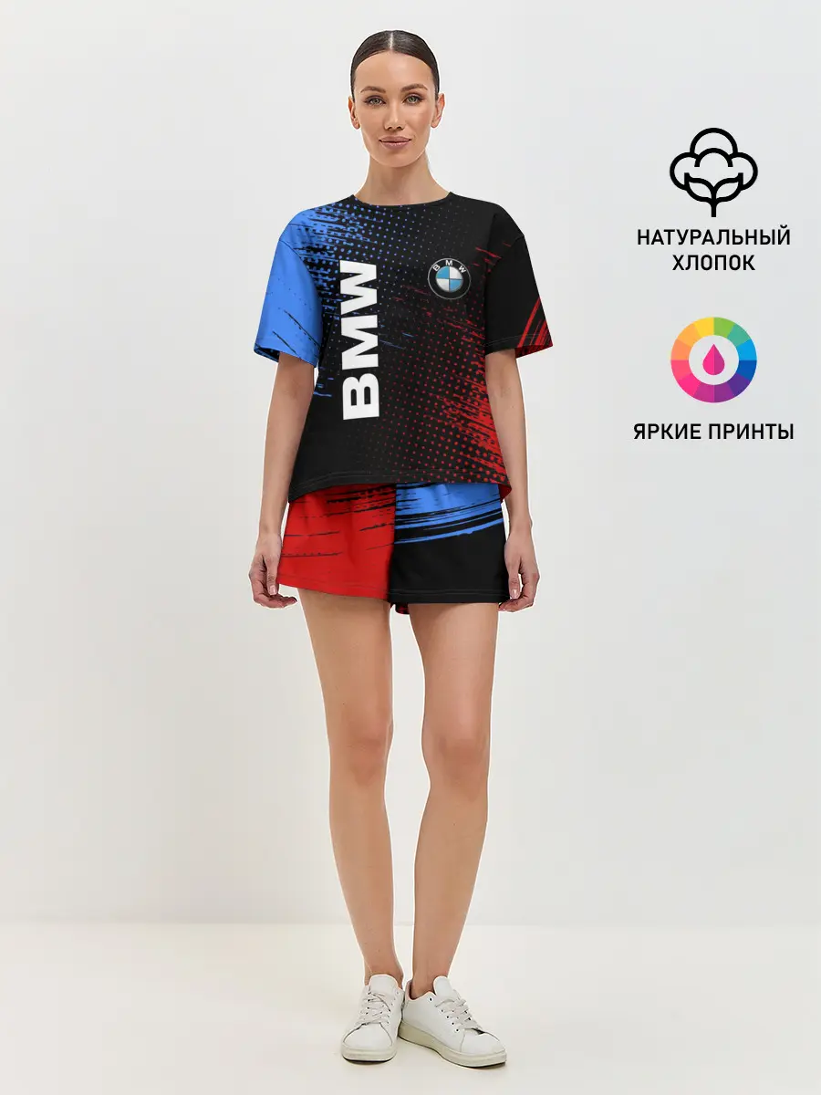 Женская пижама с шортами / BMW / ТЕКСТУРА