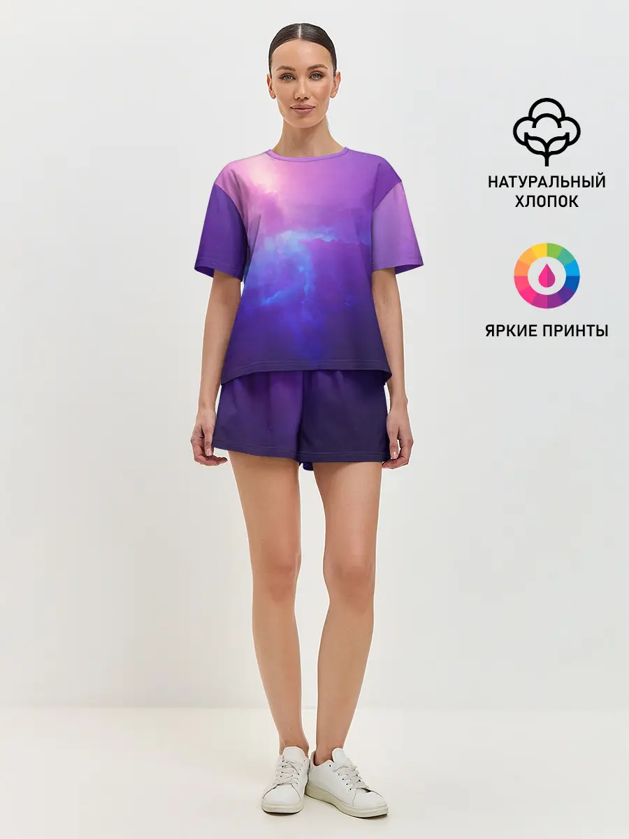 Женская пижама с шортами / Туманность