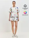 Женская пижама с шортами / космос