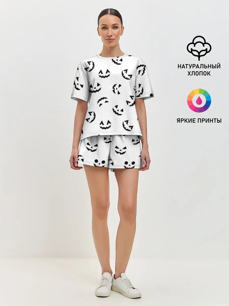 Женская пижама с шортами / Halloween