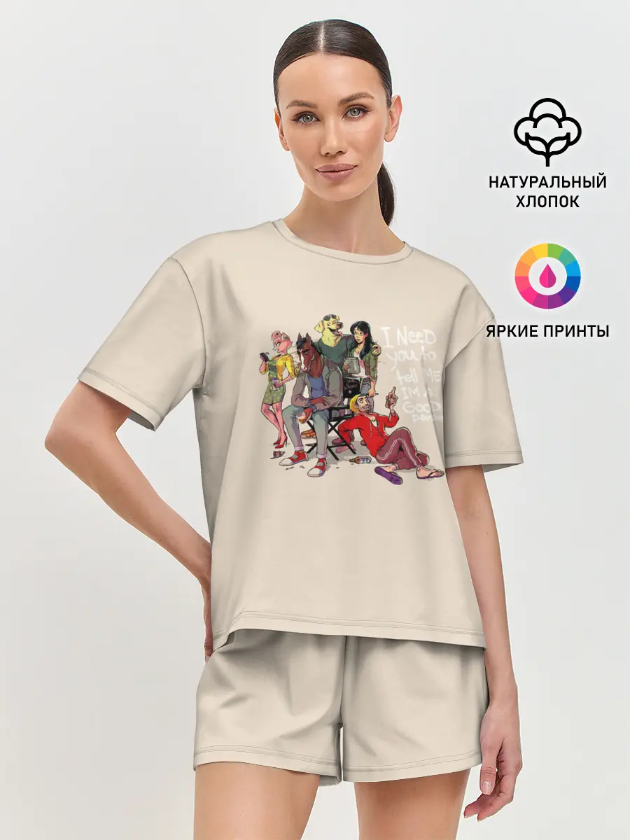 Женская пижама с шортами / Конь БоДжек