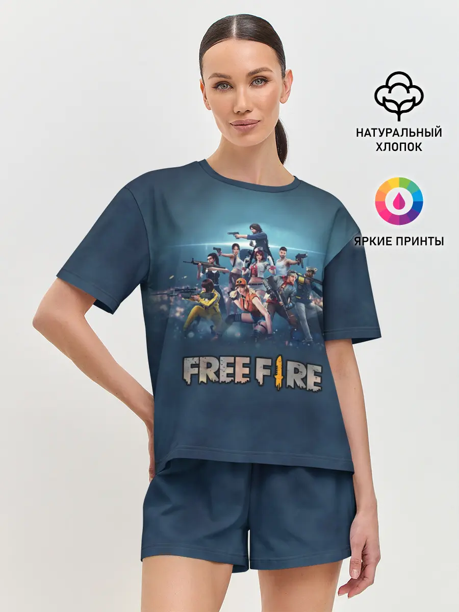 Женская пижама с шортами / Free Fire