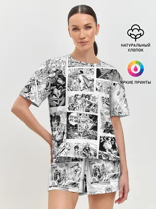 Женская пижама с шортами / JoJo no Kimyou na Bouken