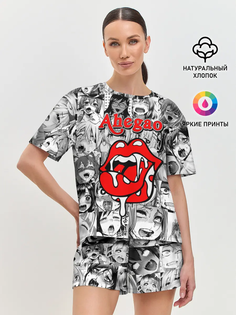 Женская пижама с шортами / Ahegao