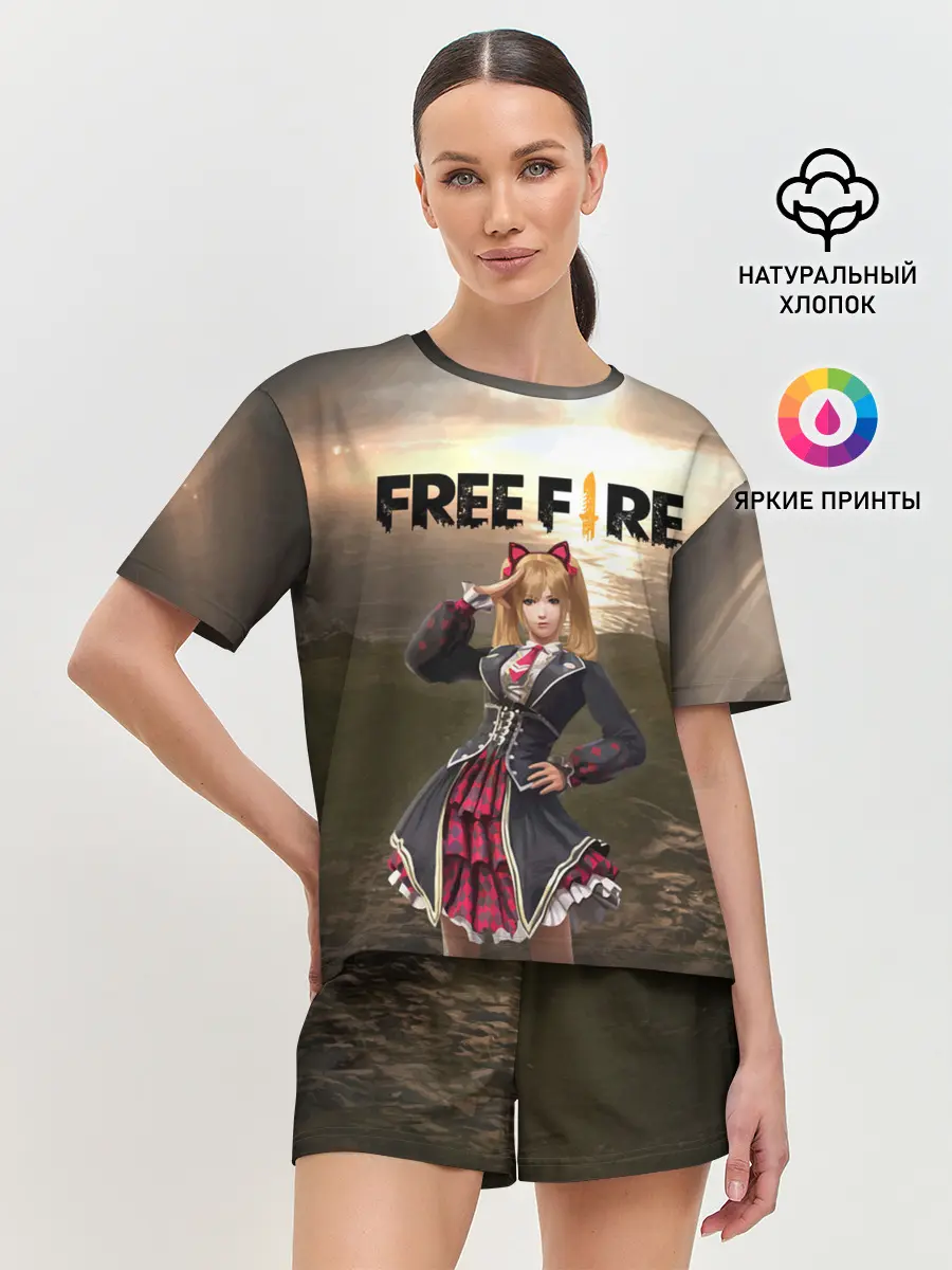 Женская пижама с шортами / FREE FIRE - Caroline