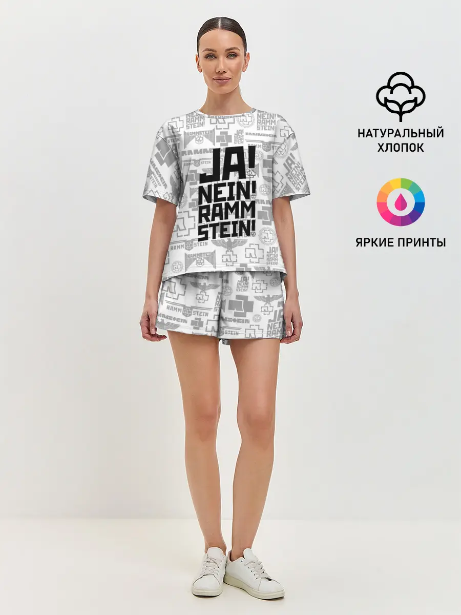 Женская пижама с шортами / RAMMSTEIN