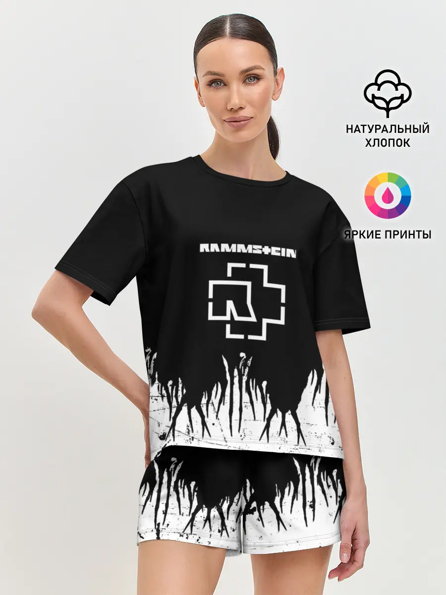 Женская пижама с шортами / RAMMSTEIN