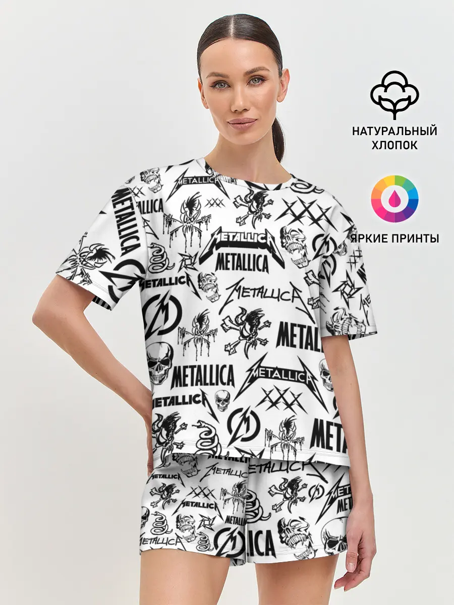 Женская пижама с шортами / METALLICA LOGOBOMBING