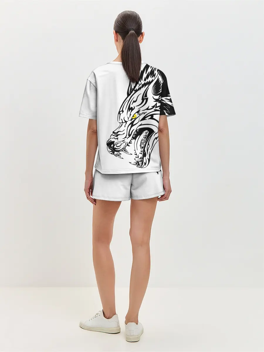 Женская пижама с шортами / Человек человеку волк