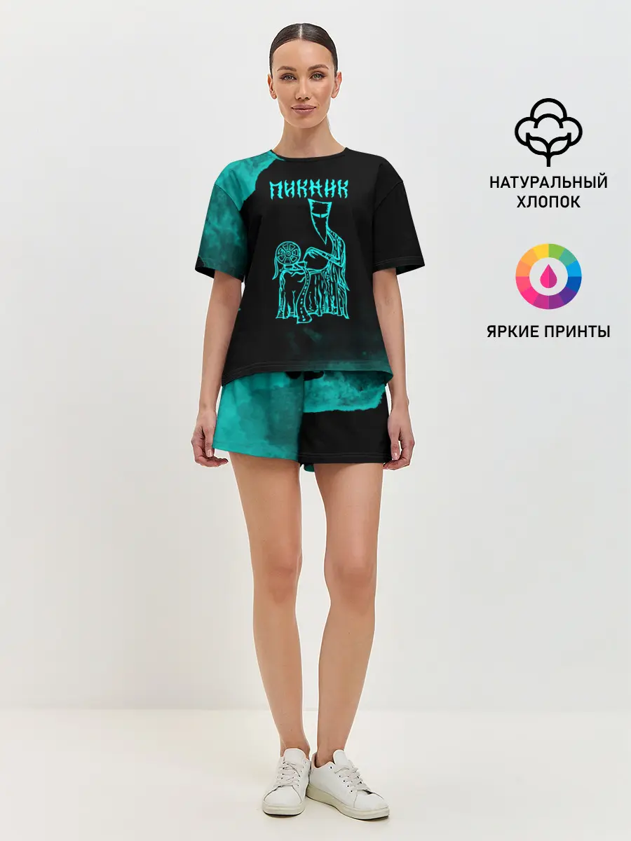 Женская пижама с шортами / Пикник