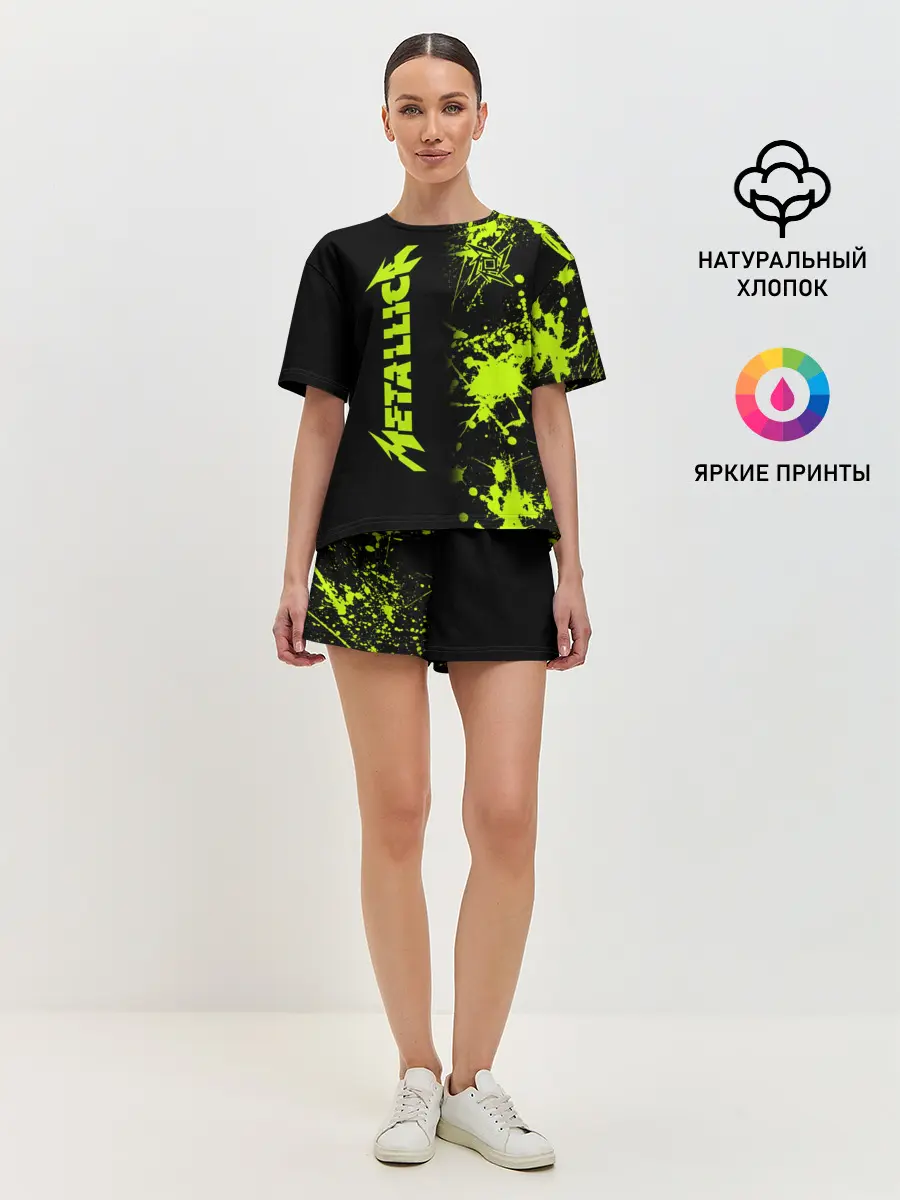 Женская пижама с шортами / Metallica