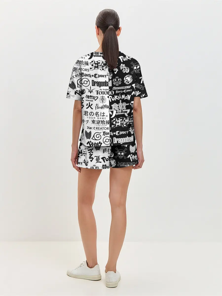 Женская пижама с шортами / ЛОГОТИПЫ АНИМЕ / LOGO ANIME