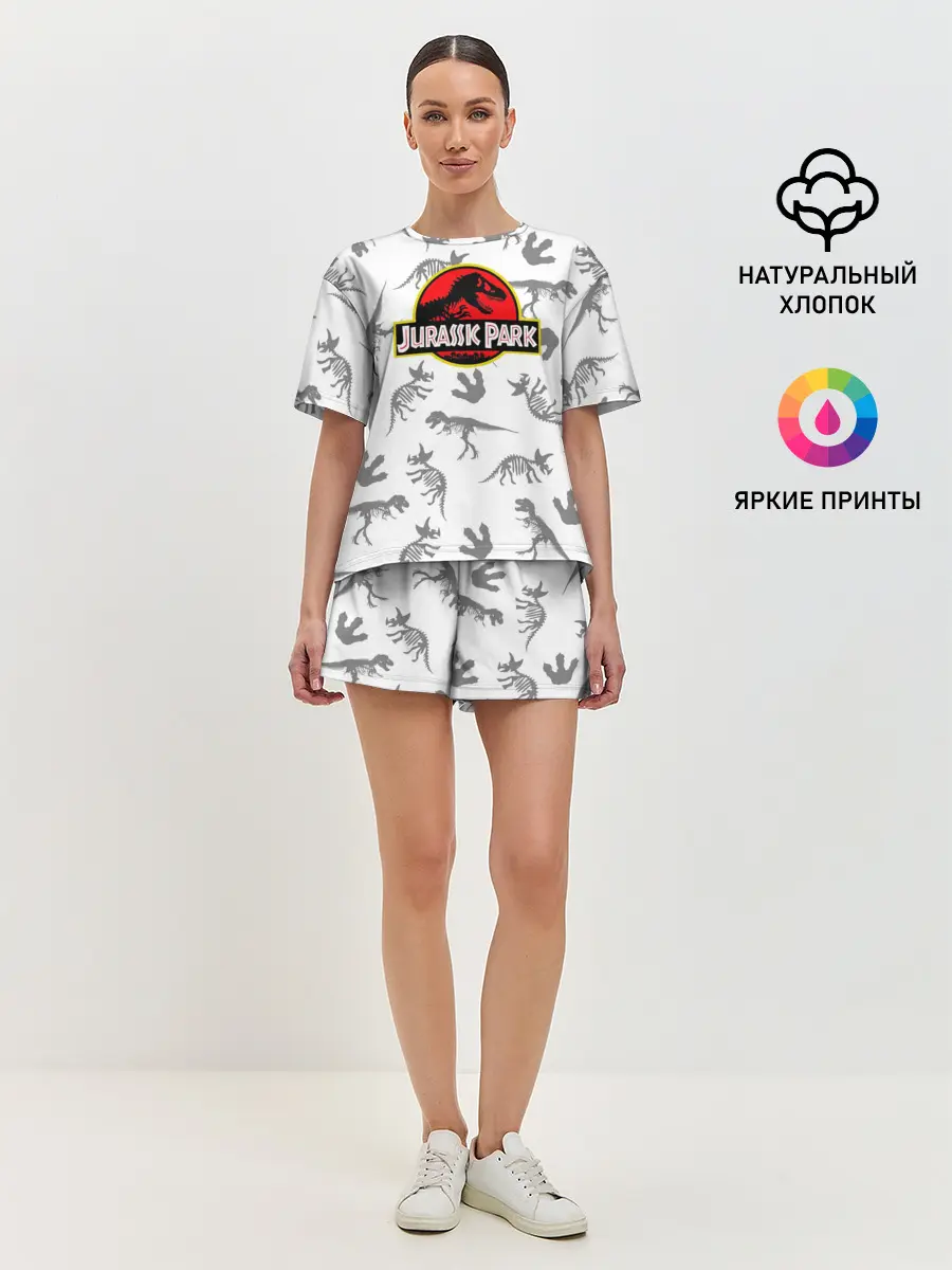 Женская пижама с шортами / Парк Юрского Периода