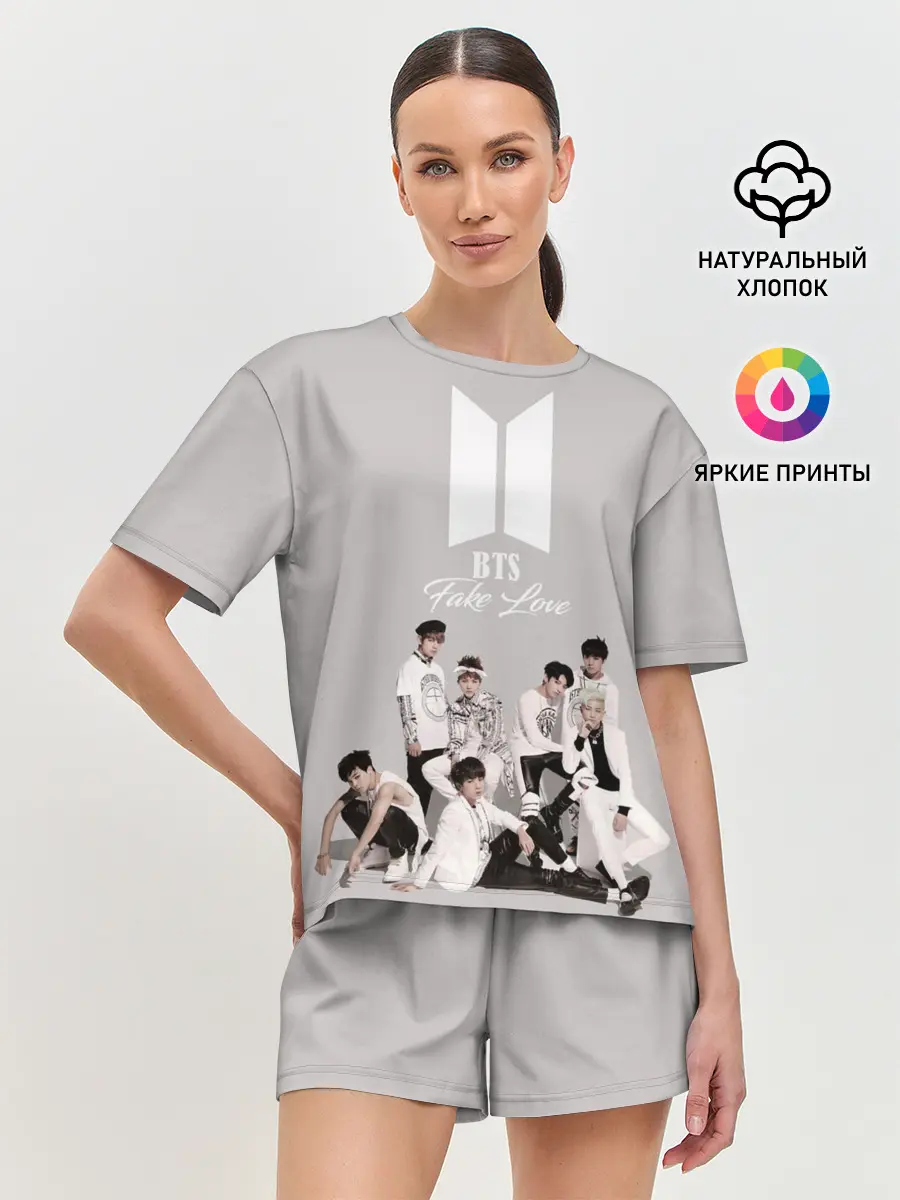 Женская пижама с шортами / BTS Take love