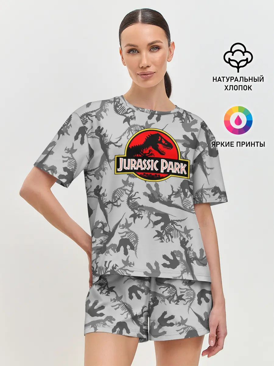 Женская пижама с шортами / Парк Юрского Периода