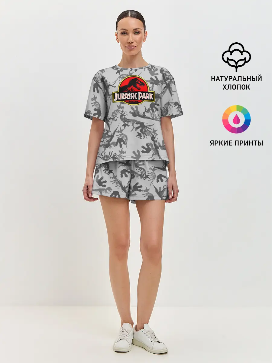 Женская пижама с шортами / Парк Юрского Периода