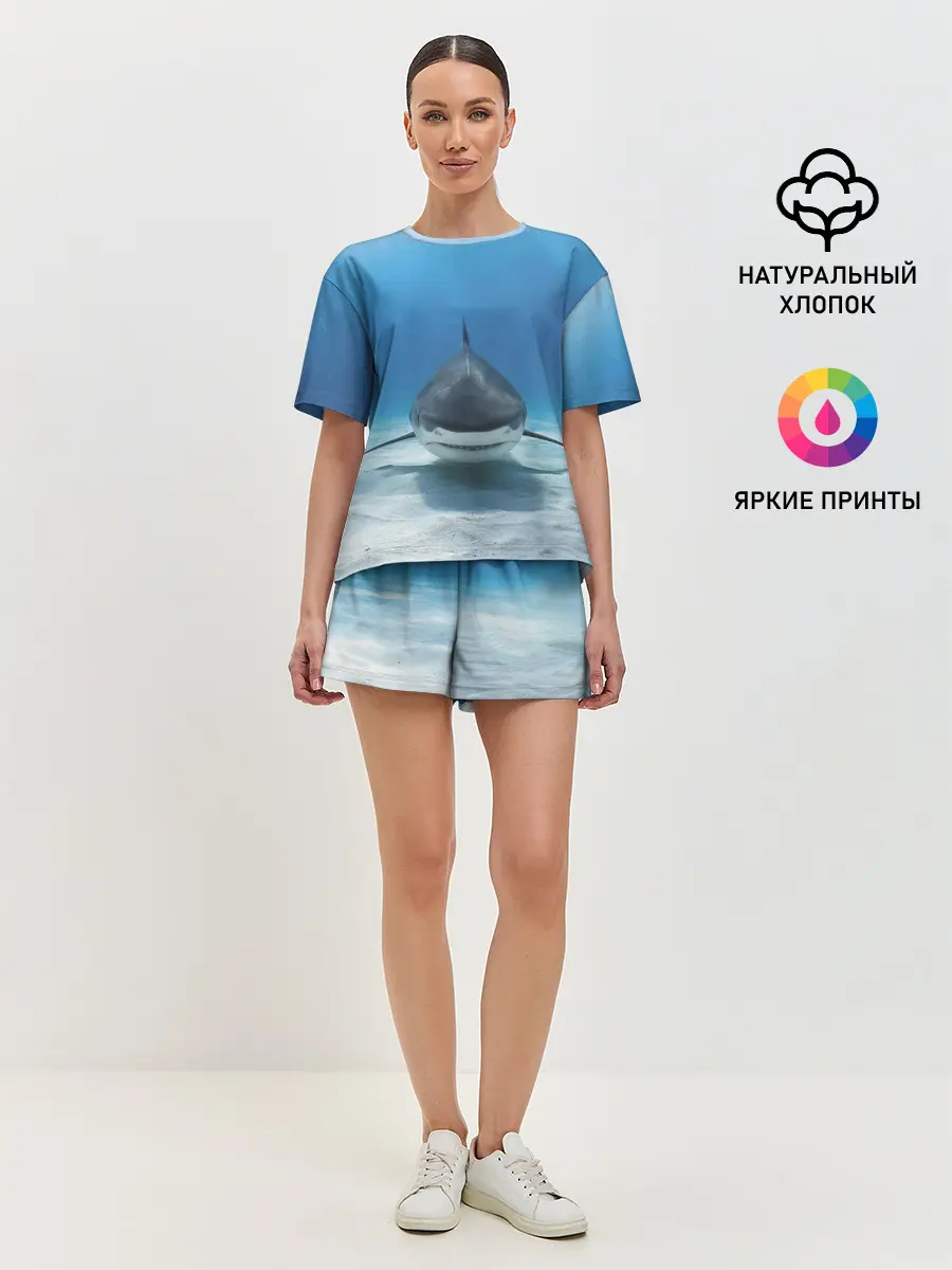 Женская пижама с шортами / Анфас