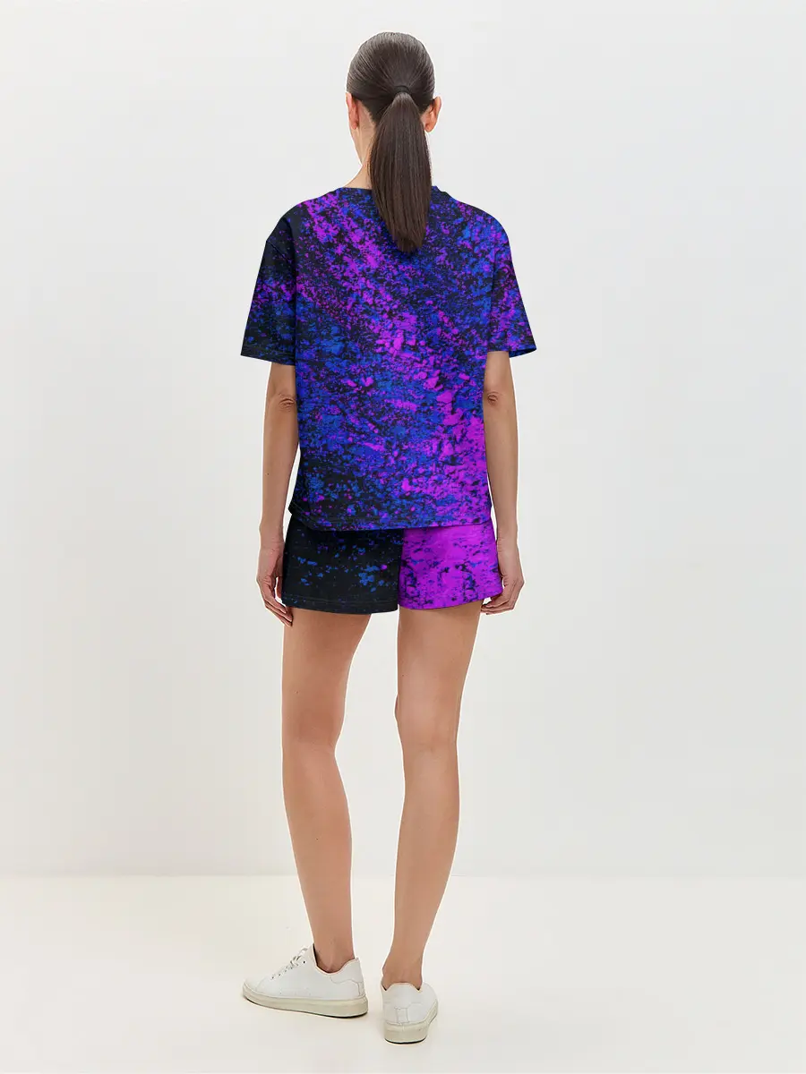 Женская пижама с шортами / Брызги краски