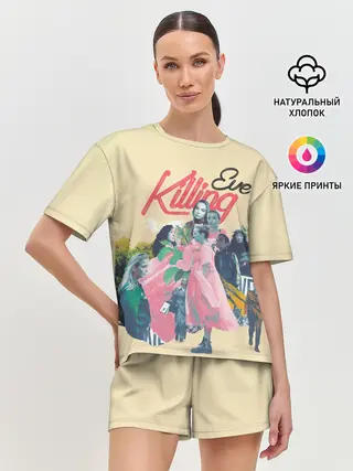 Женская пижама с шортами / Killing Eve collage