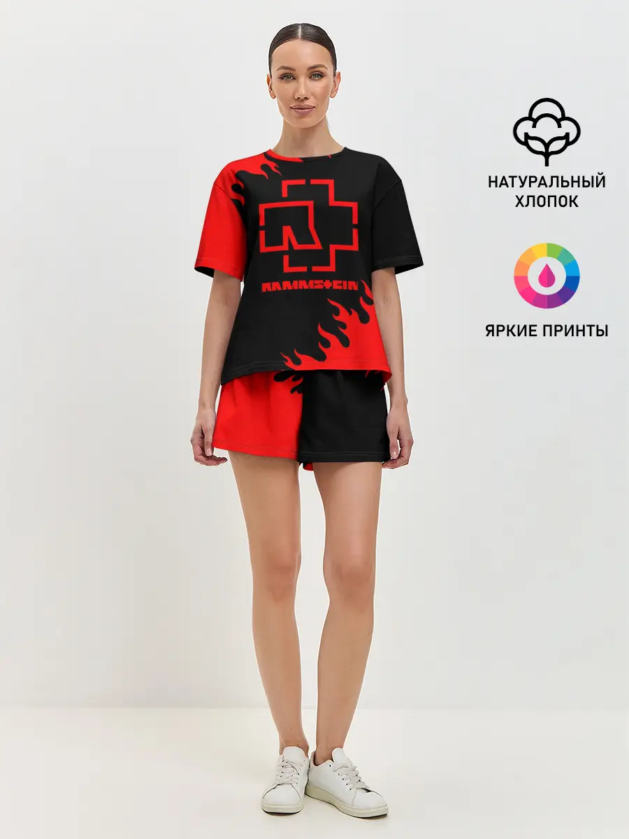 Женская пижама с шортами / RAMMSTEIN