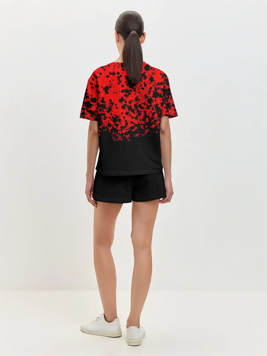 Женская пижама с шортами / Overlord Skull red