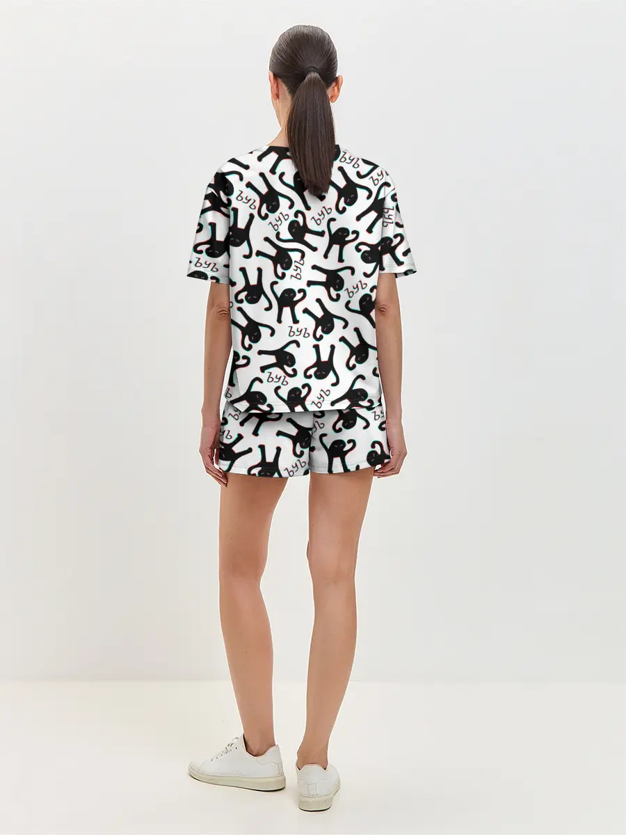 Женская пижама с шортами / ЪУЪ СЪУКА ГЛИТЧ