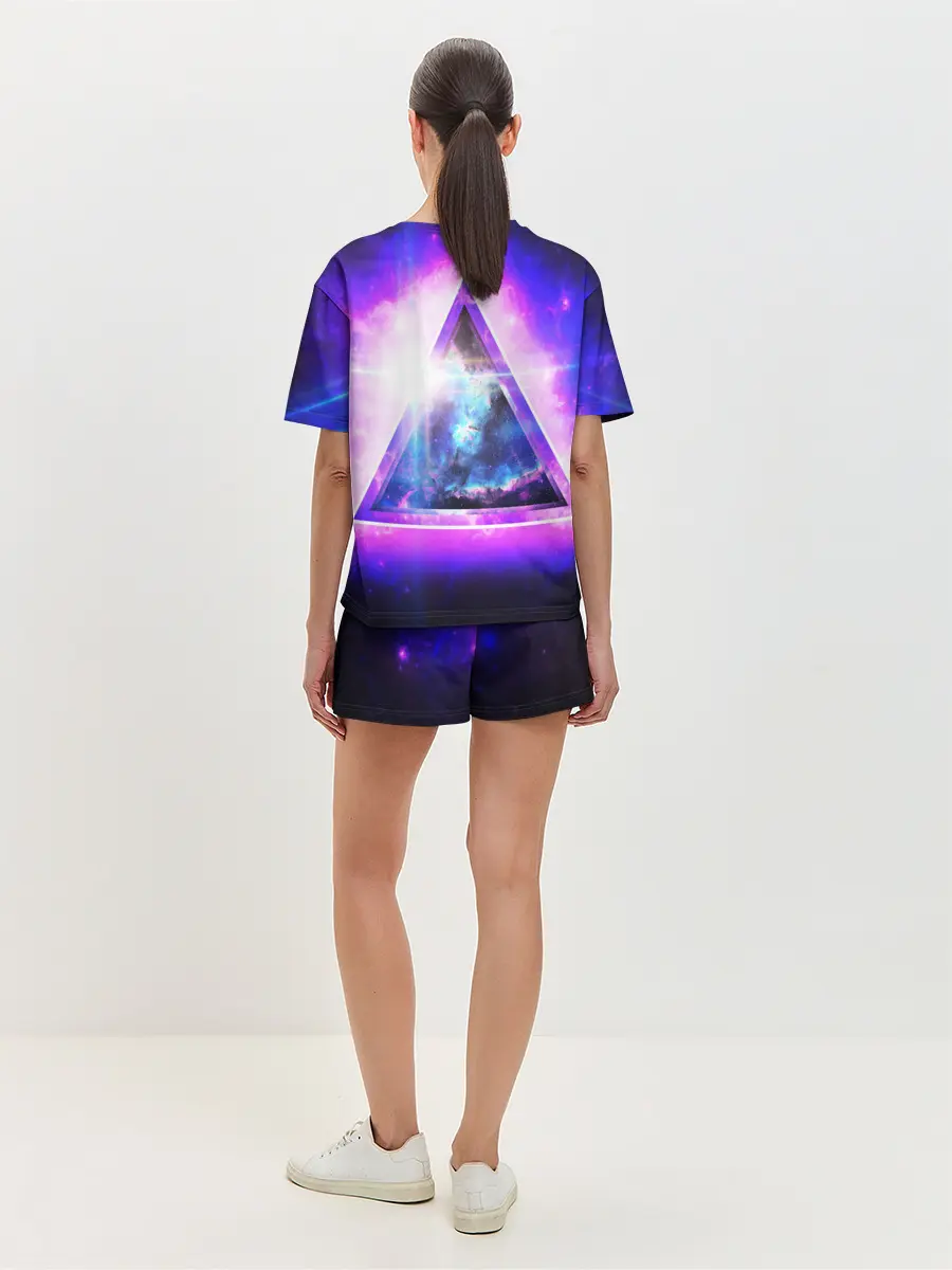 Женская пижама с шортами / КОСМИЧЕСКИЙ ТРЕУГОЛЬНИК