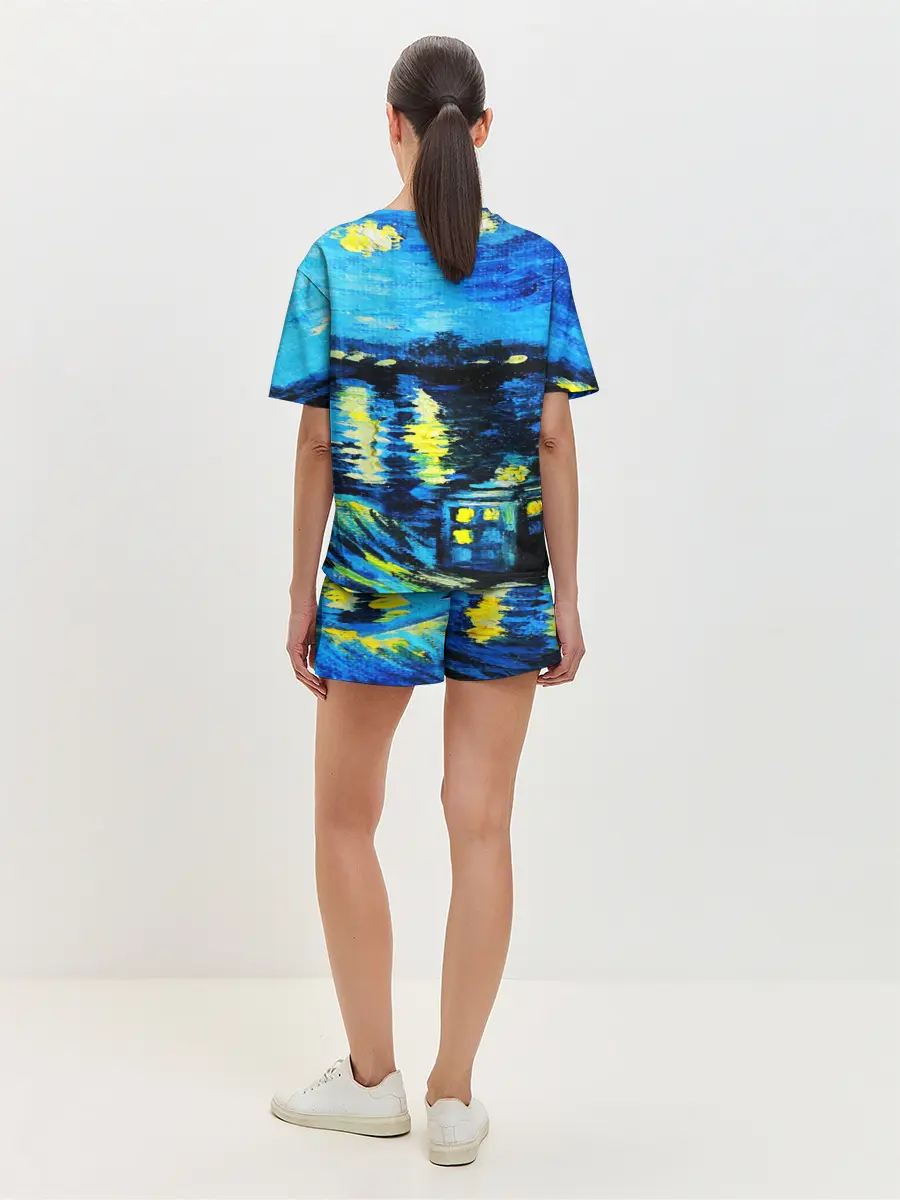 Женская пижама с шортами / ВАНГОГ НОЧЬ