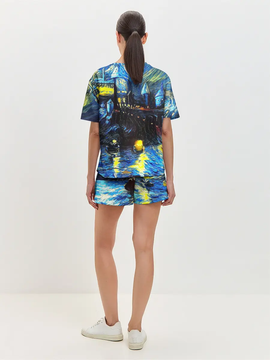 Женская пижама с шортами / Картина в стиле Вангога