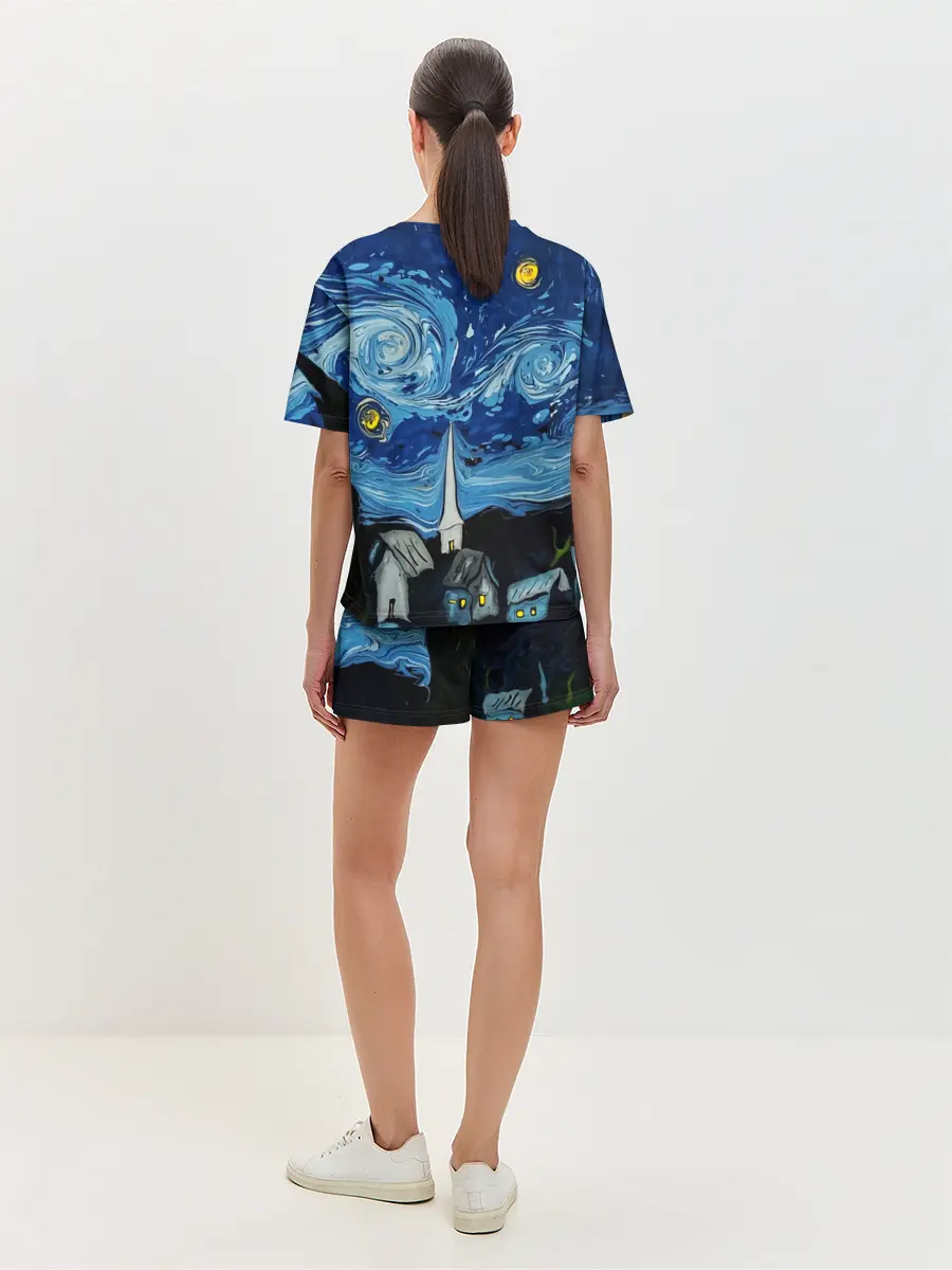 Женская пижама с шортами / ЗВЁЗДНАЯ НОЧЬ ВАНГОГ