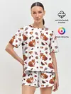 Женская пижама с шортами / Лиса