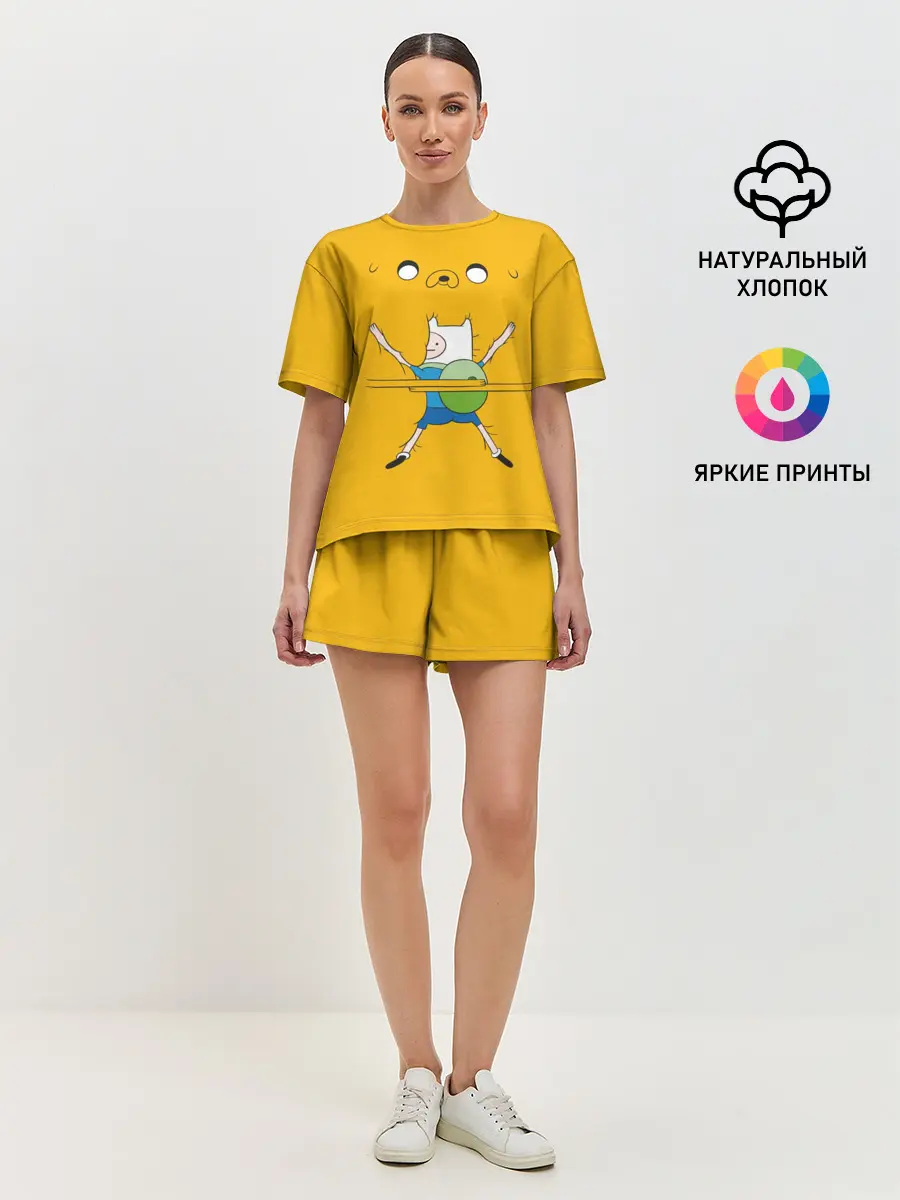 Женская пижама с шортами / Обнимашки