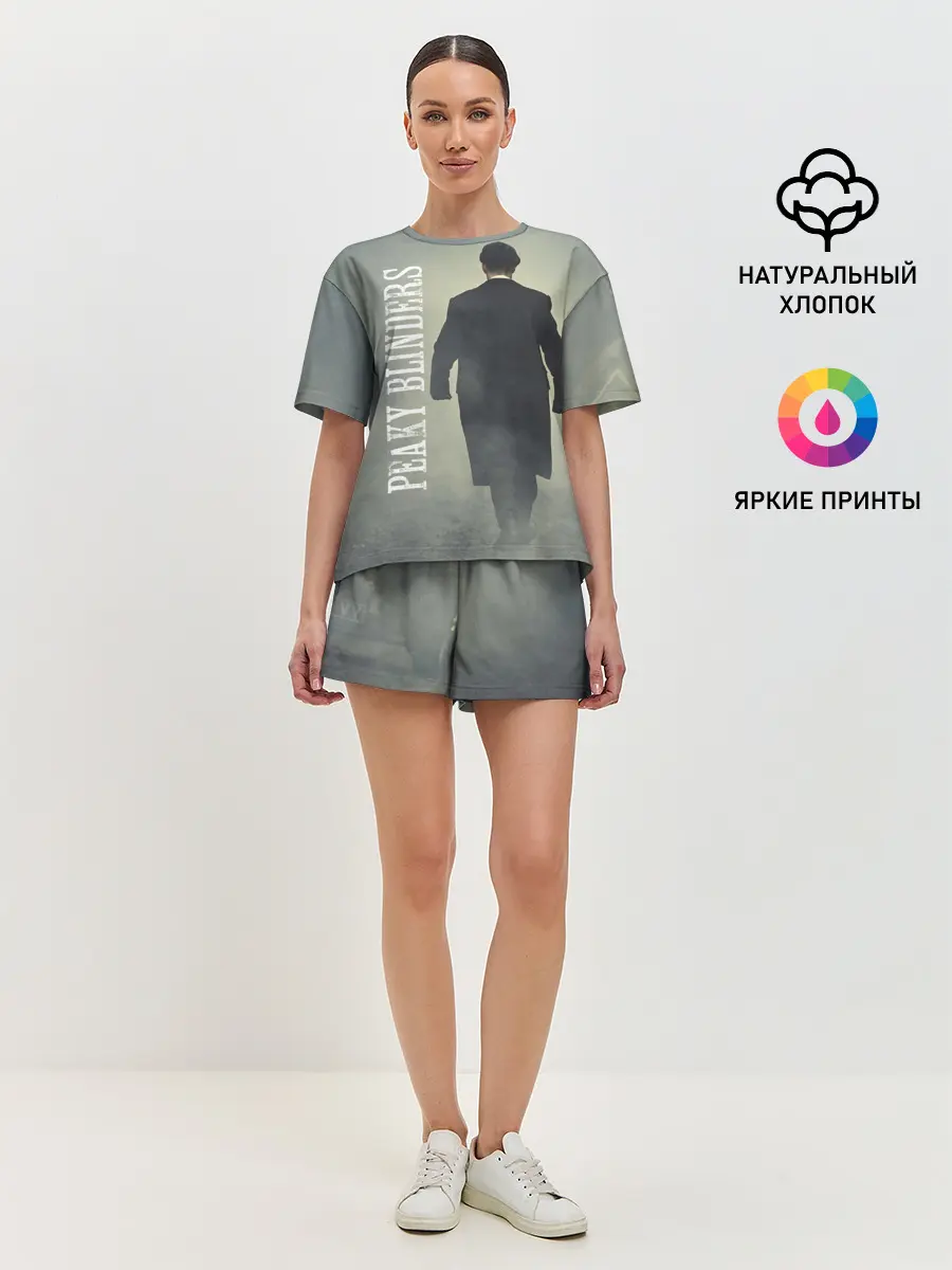 Женская пижама с шортами / Острые козырьки