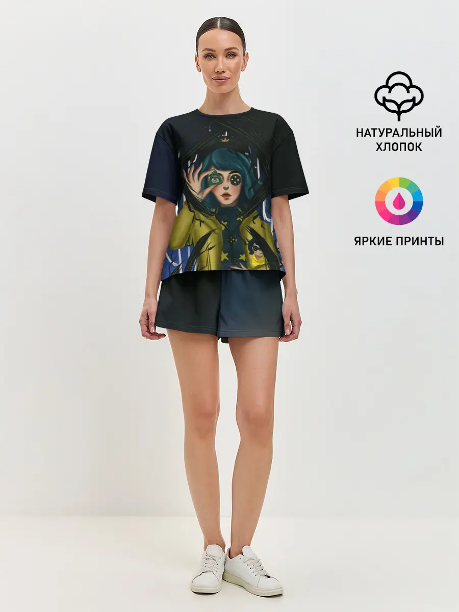 Женская пижама с шортами / Coraline