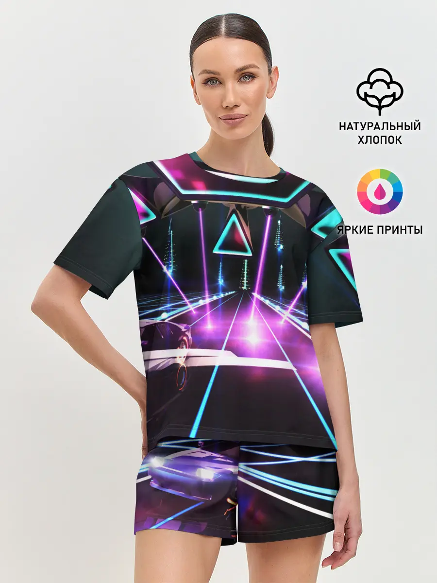 Женская пижама с шортами / КИБЕРГОРОД