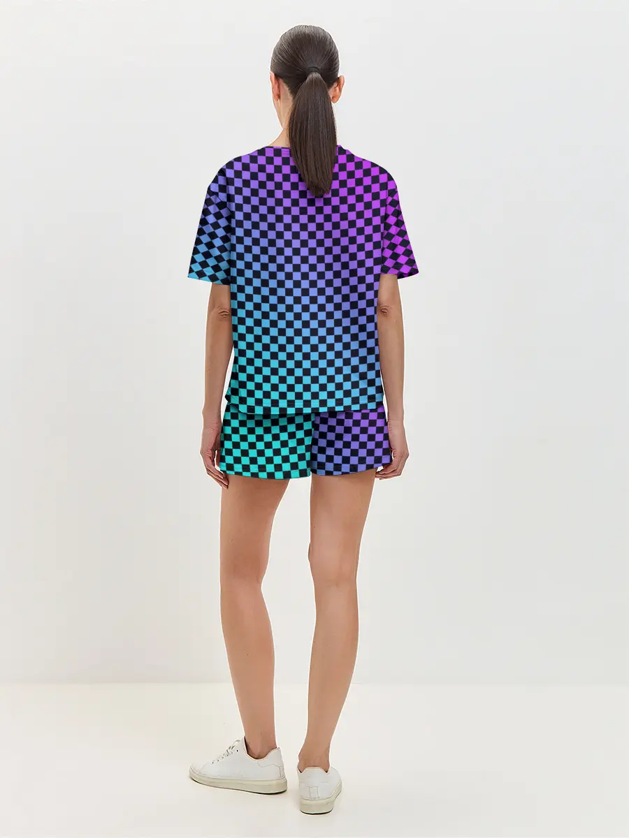 Женская пижама с шортами / Checkerboard gradient
