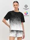 Женская пижама с шортами / BLACK AND WHITE ABSTRACTION