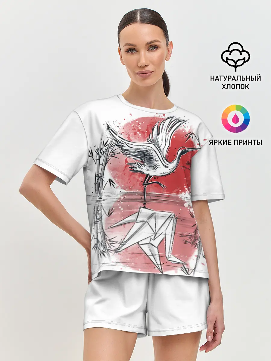 Женская пижама с шортами / Японская мечта