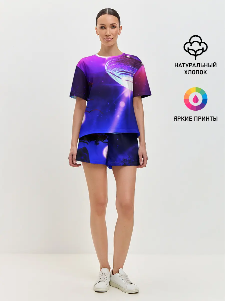 Женская пижама с шортами / НЛО