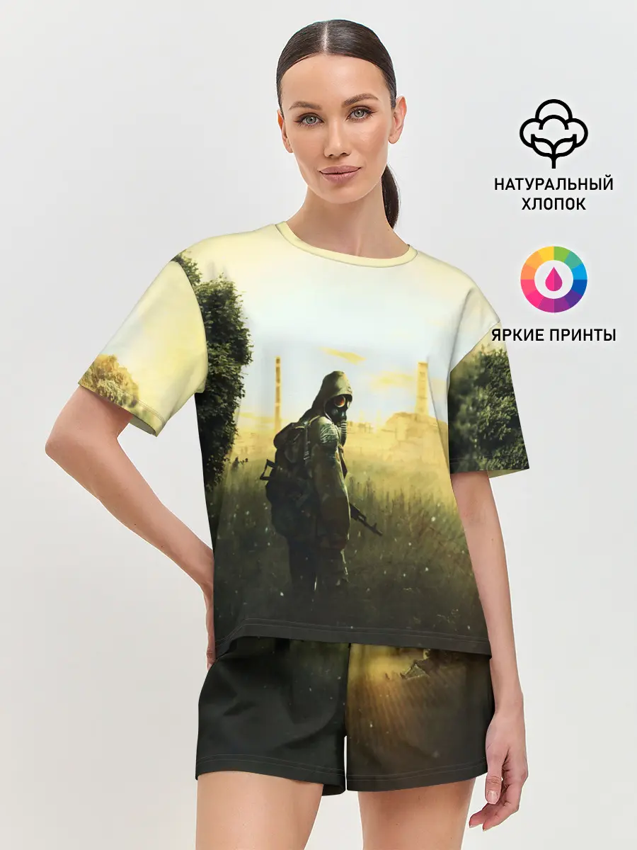 Женская пижама с шортами / STALKER