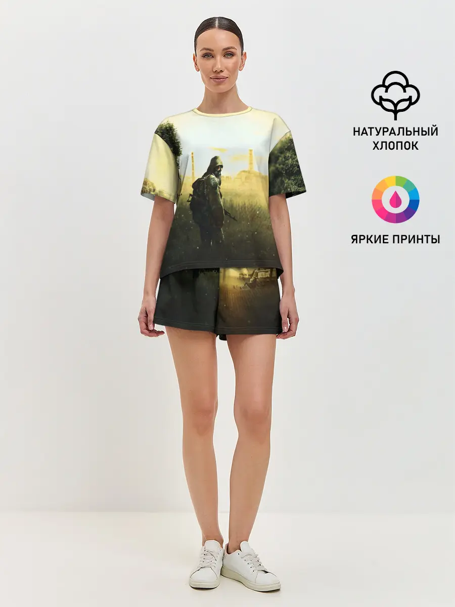 Женская пижама с шортами / STALKER