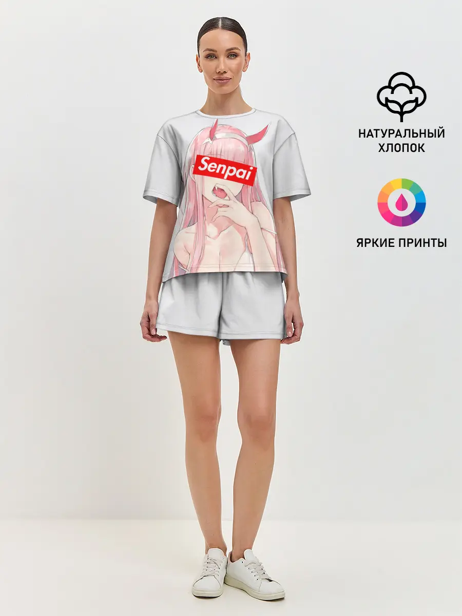 Женская пижама с шортами / Senpai 02