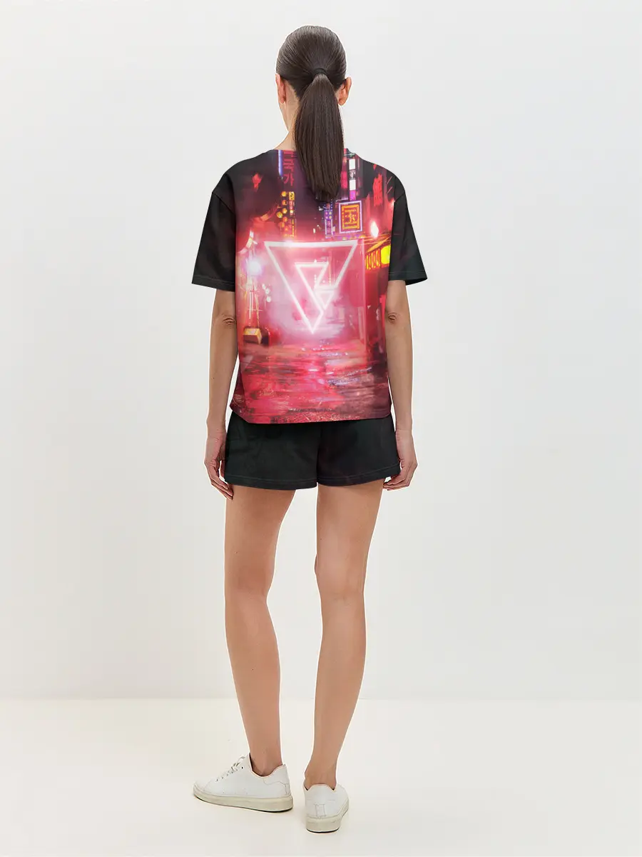 Женская пижама с шортами / КИБЕР НЕОН